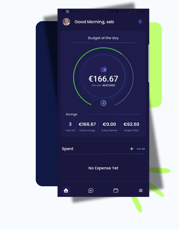 Application de budget quotidien JourX — bénéfices clés