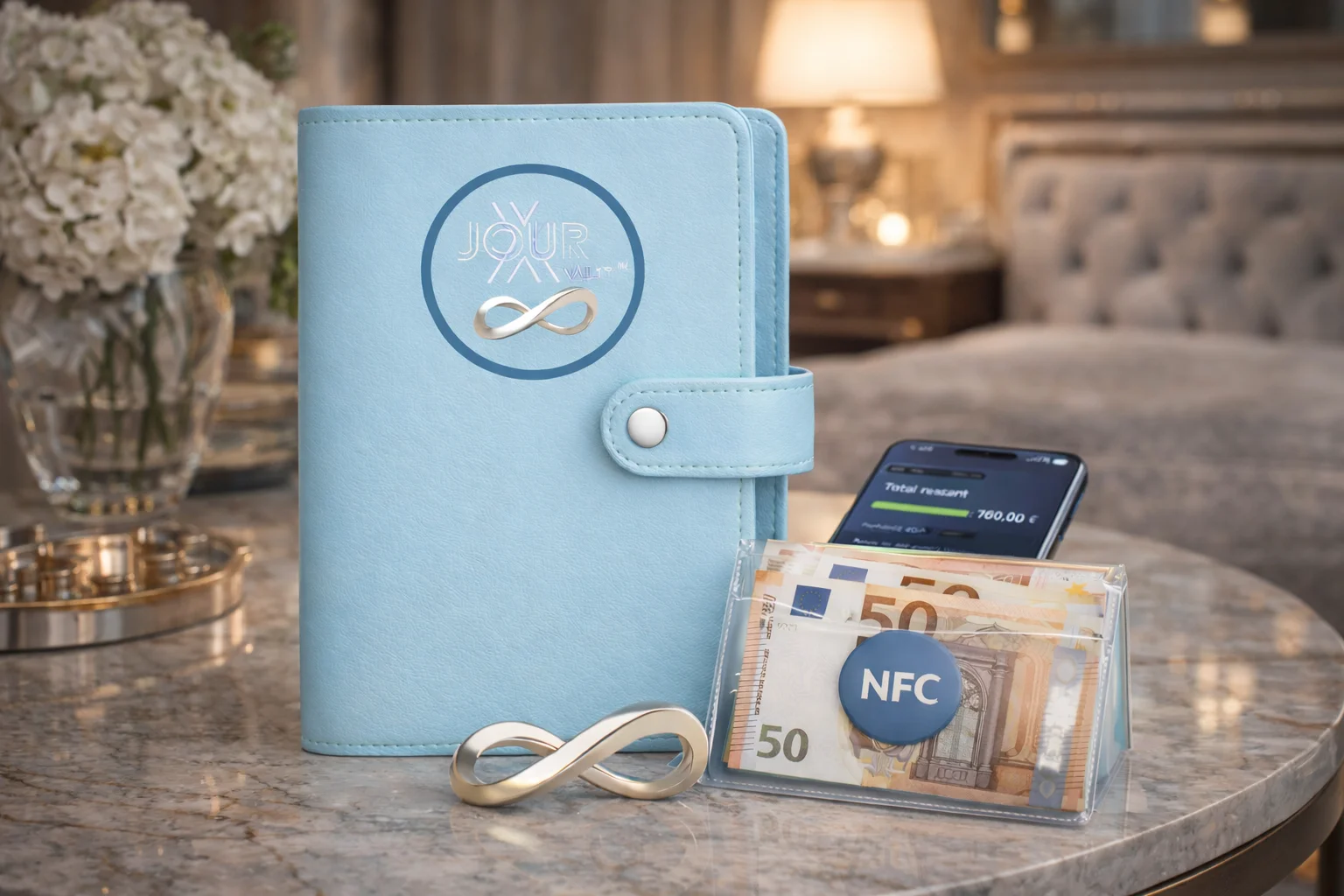 Kit enveloppes JourX Vault : classeur A6 et enveloppe connectée