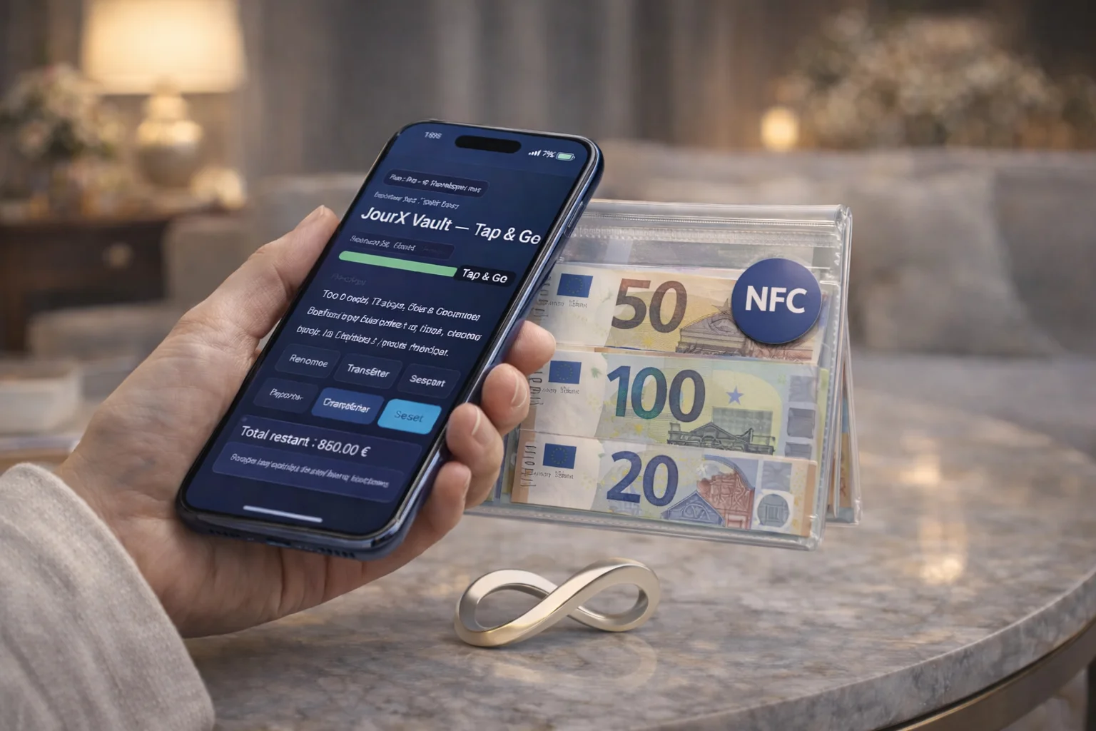 Enveloppe budget NFC JourX Vault